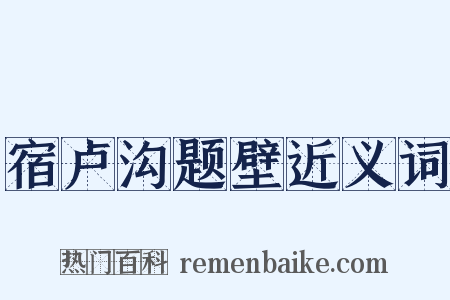 宿卢沟题壁近义词是什么意思的图片